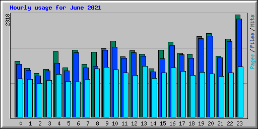 Hourly usage for June 2021